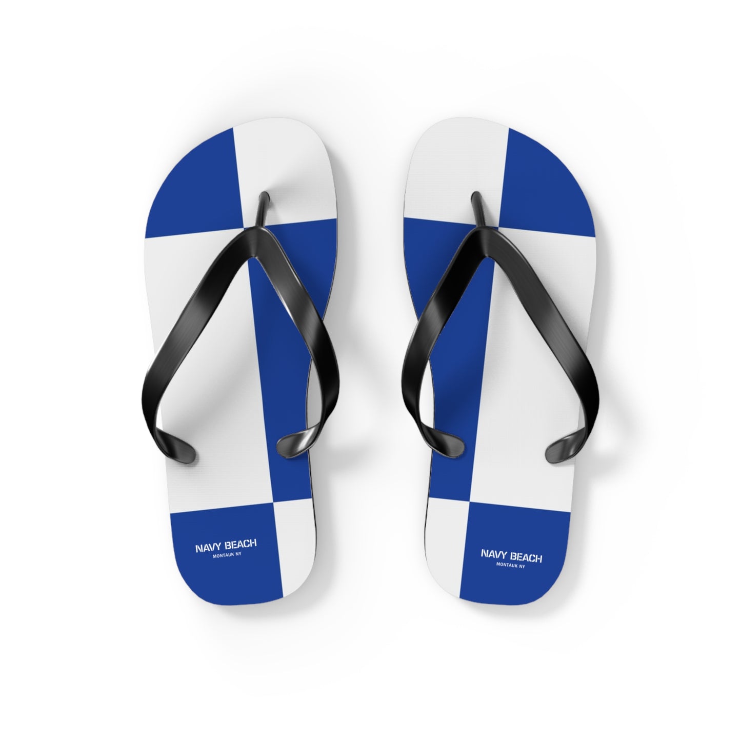 Navy Beach N Flag Flip Flops