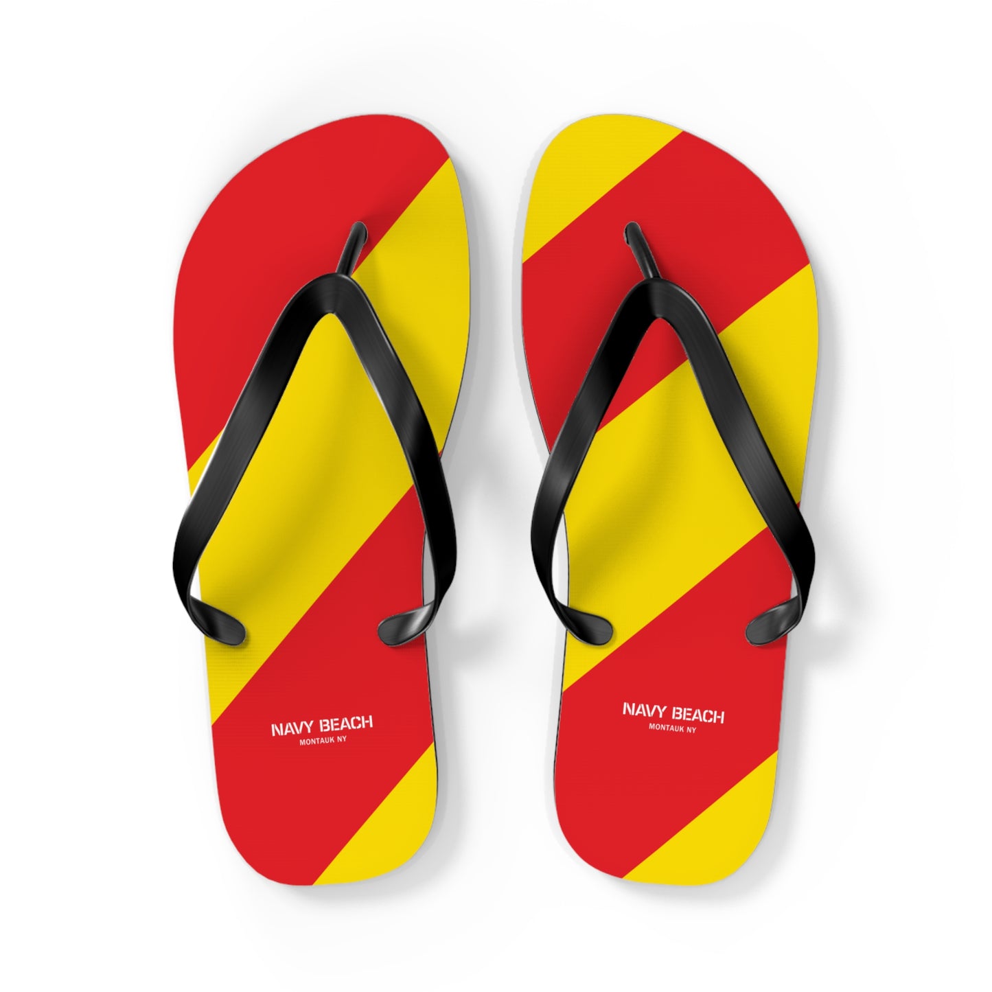 Navy Beach Y Flag Flip Flops