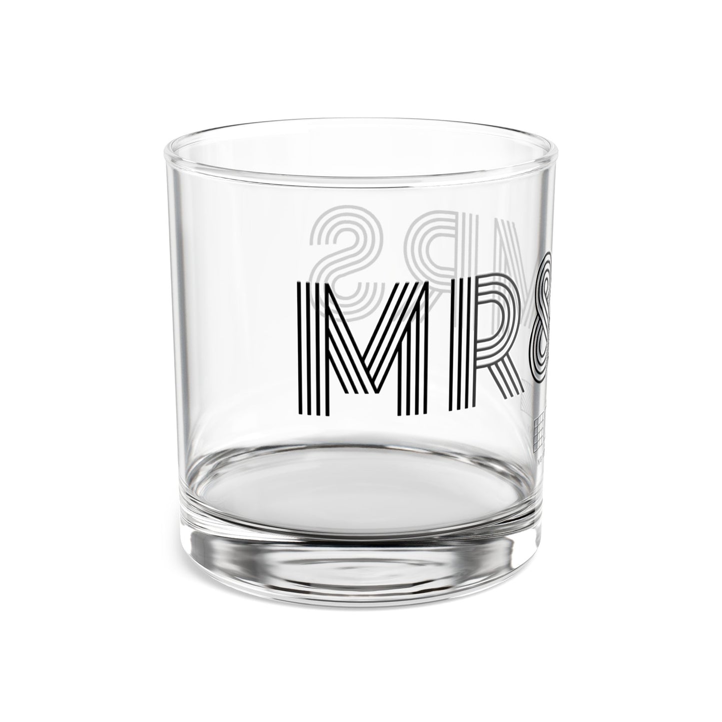 Mr & Mrs Navy Beach Weddings Rocks Glass