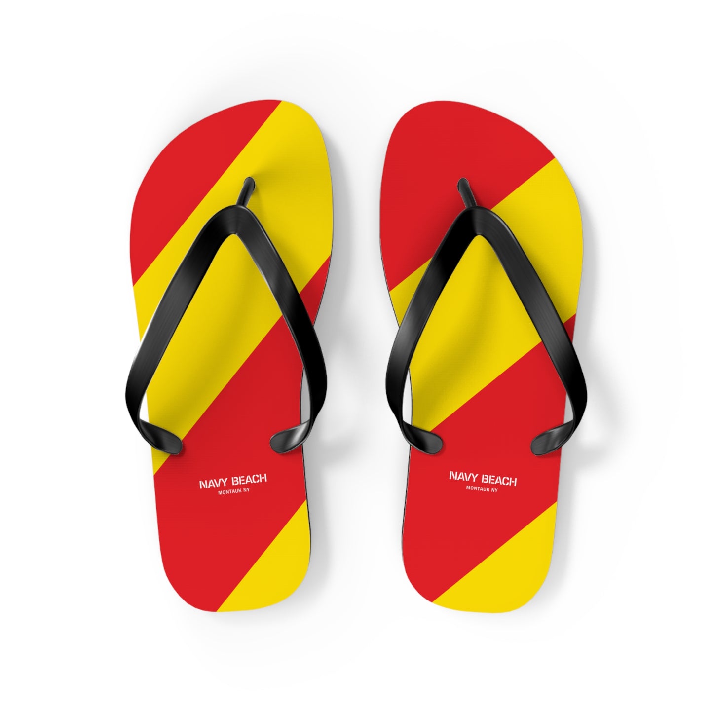 Navy Beach Y Flag Flip Flops