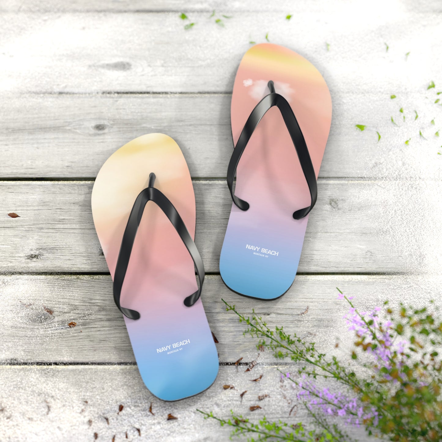 Pastel Sunset Flip Flops