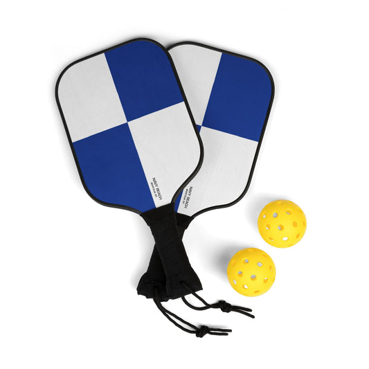 Navy Beach N Flag Pickleball Kit