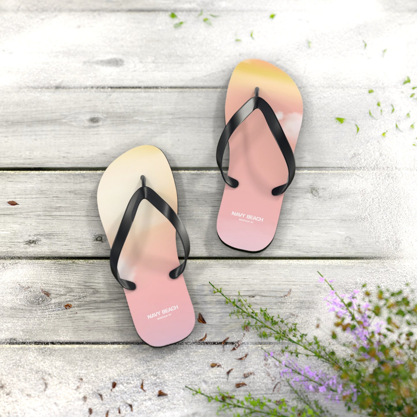 Pastel Sunset Flip Flops