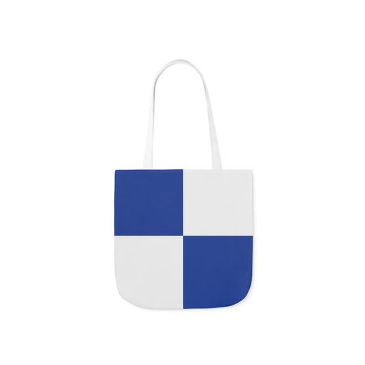 Navy Beach N Flag Canvas Tote