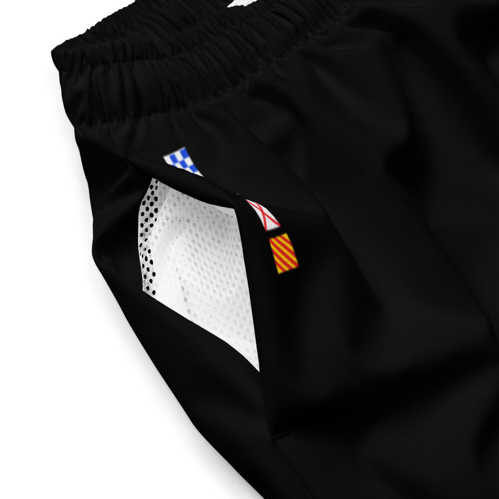 Navy Beach Black Recycled Swim Trunks