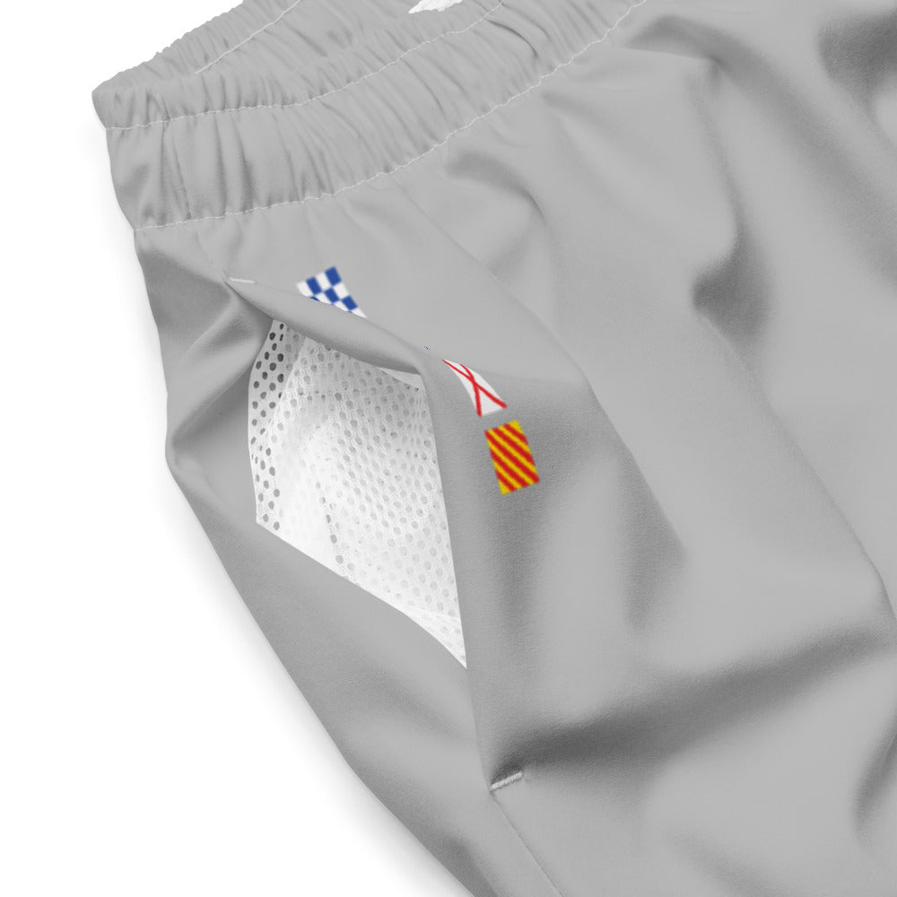 Navy Beach Gray Recycled Swim Trunks