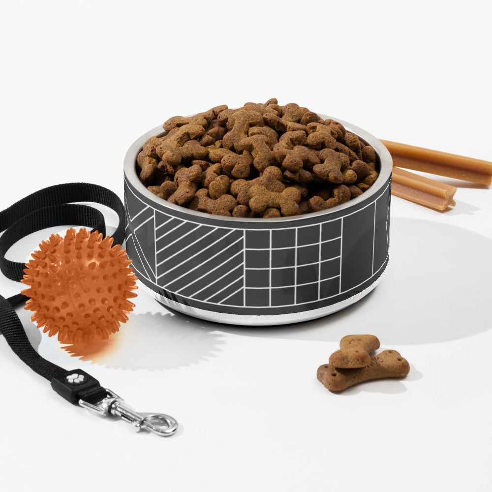 Navy Beach Black 32oz Pet Bowl