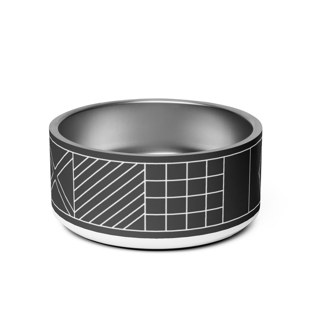 Navy Beach Black 32oz Pet Bowl