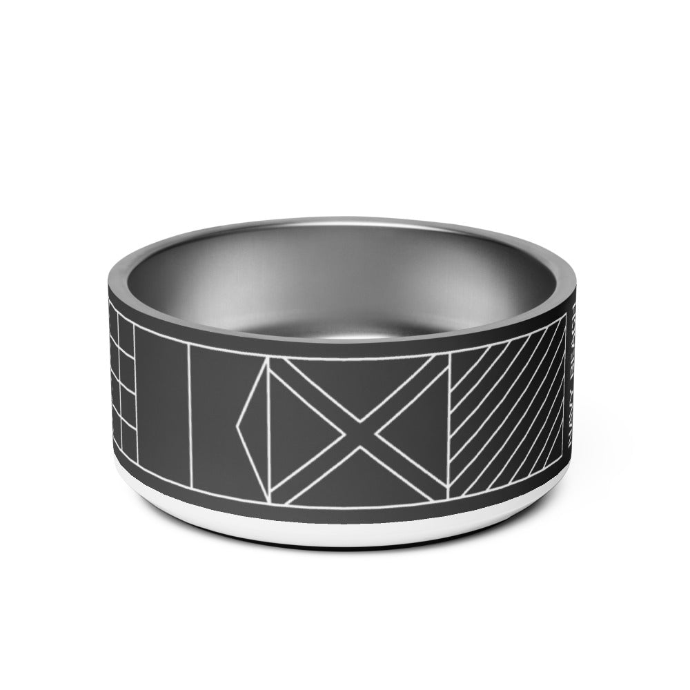 Navy Beach Black 32oz Pet Bowl