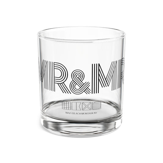 Mr & Mr Navy Beach Weddings Rocks Glass