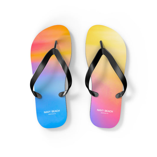 Dramatic Sunset Flip Flops
