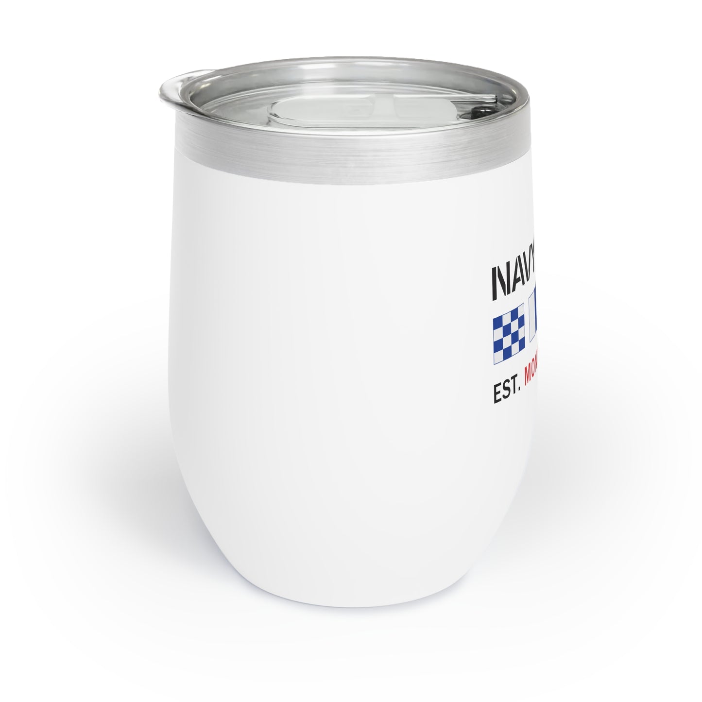 Navy Beach Chill Wine Tumbler