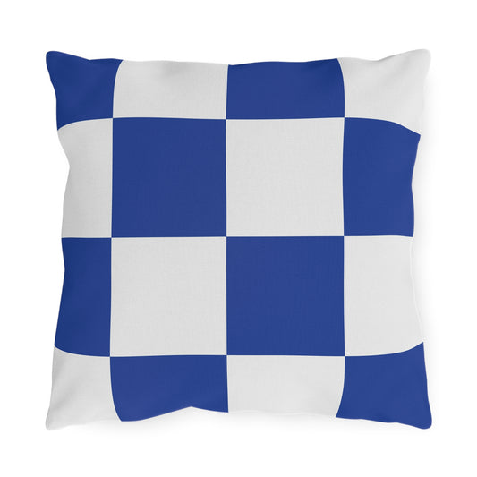 Navy Beach N Flag Outdoor Pillows