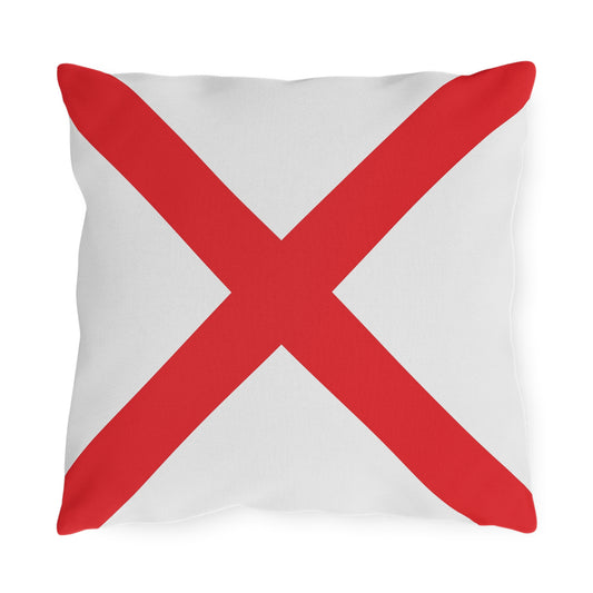 Navy Beach V Flag Outdoor Pillows