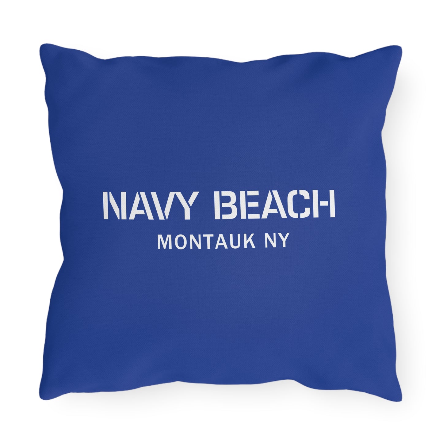 Navy Beach A Flag Outdoor Pillows