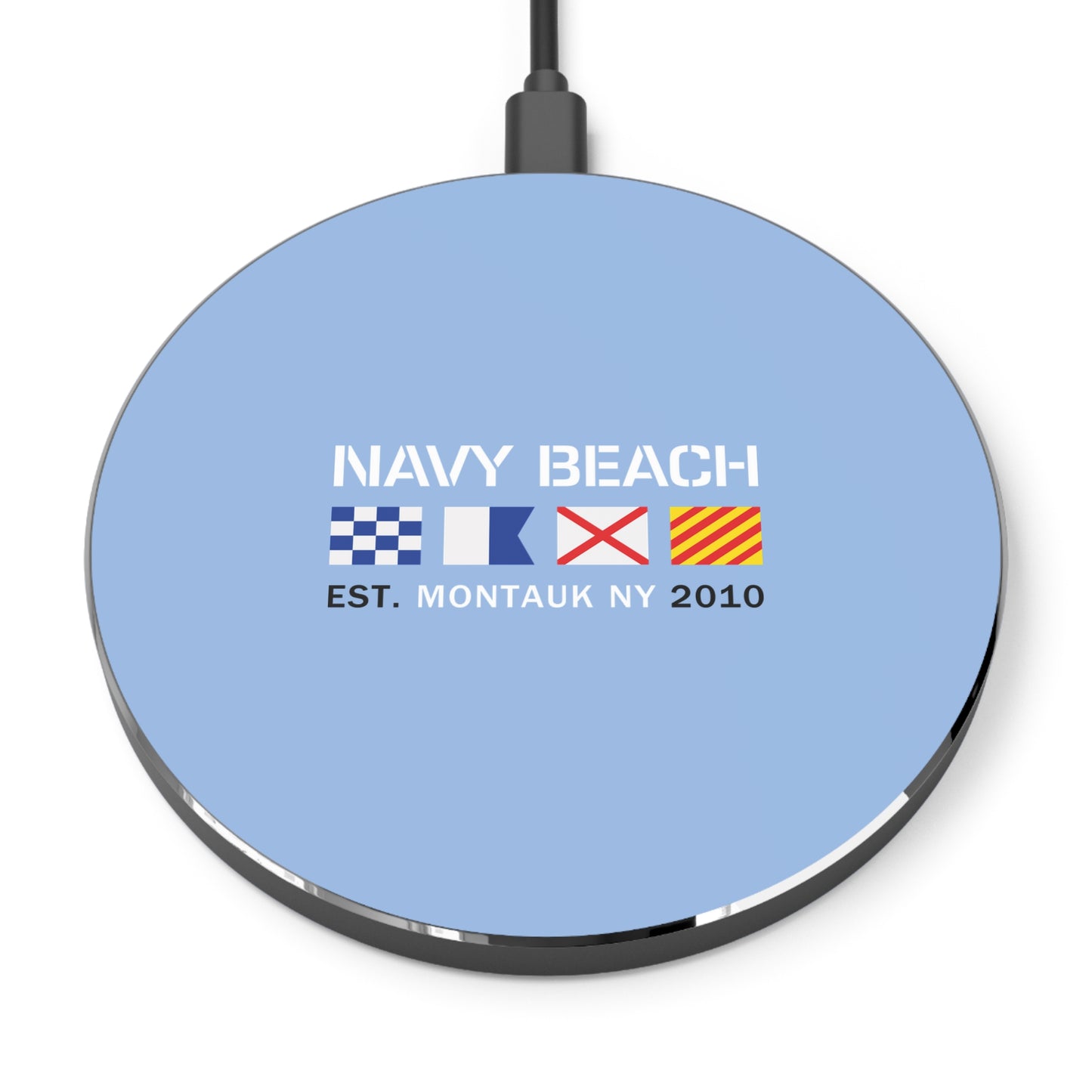 Navy Beach Sky Blue Wireless Charger