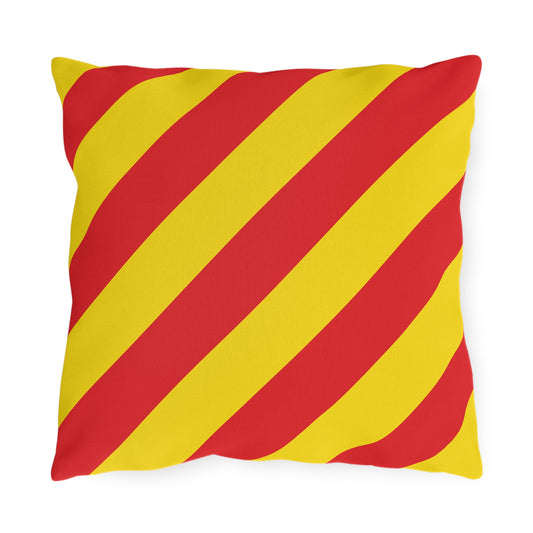 Navy Beach Y Flag Outdoor Pillows