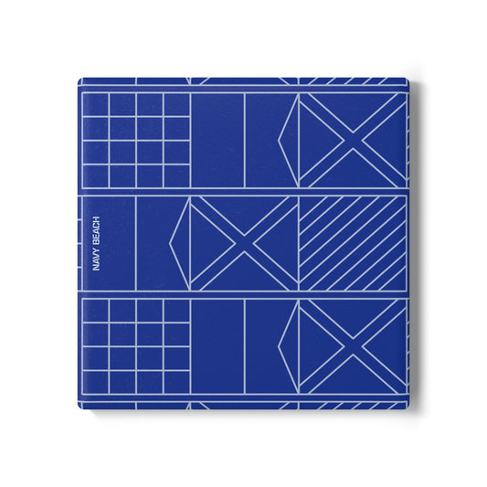 Navy Beach Blue Ceramic Coaster