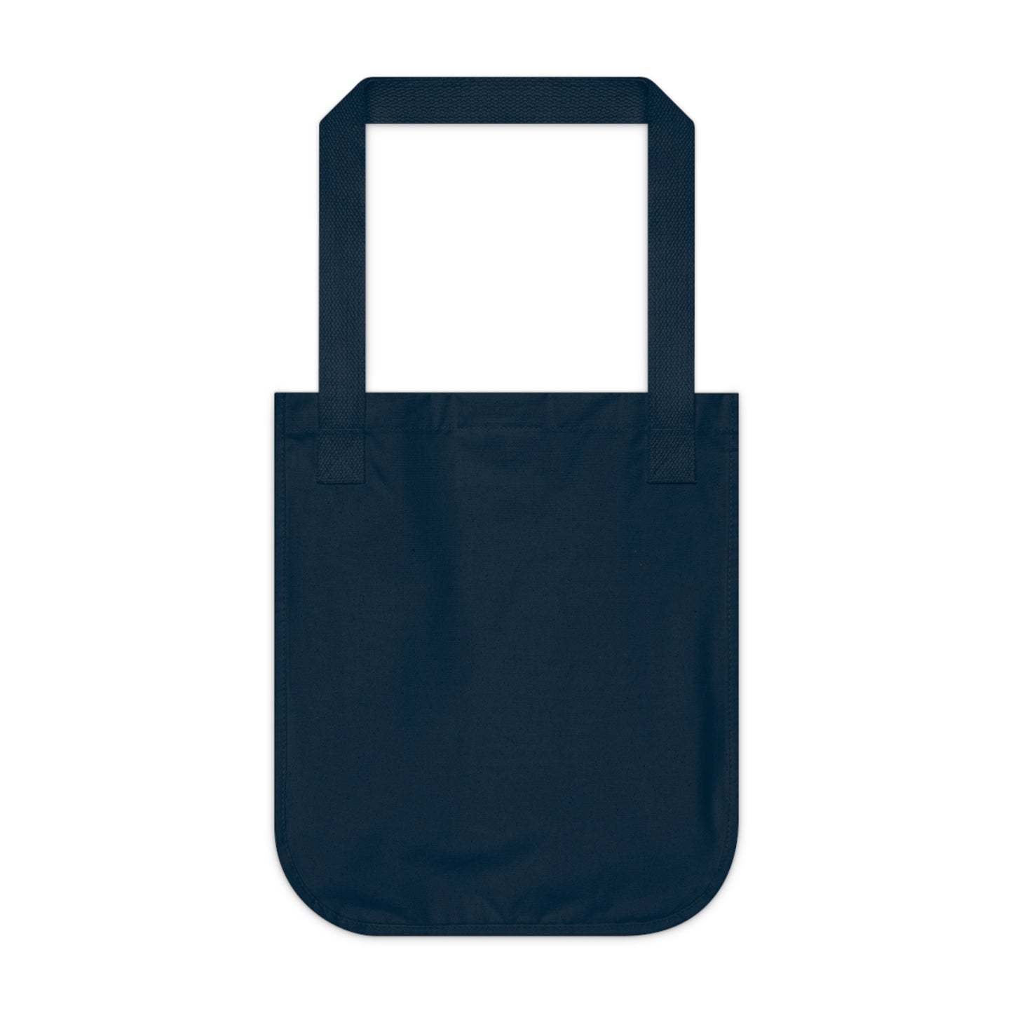 Navy Beach Scene Organic Canvas Tote Bag