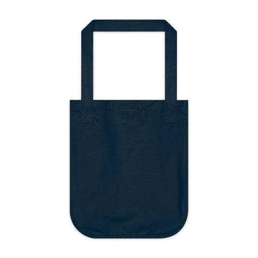 Navy Beach Scene Organic Canvas Tote Bag