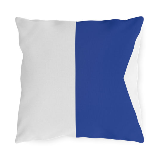 Navy Beach A Flag Outdoor Pillows