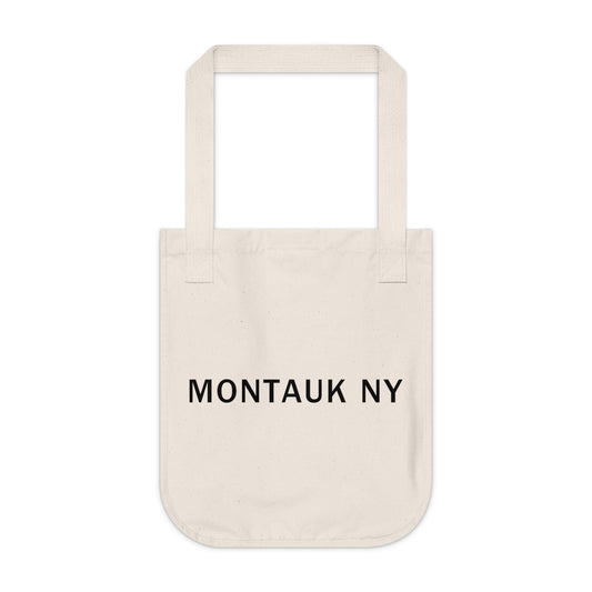 Navy Beach Organic Canvas Tote Bag
