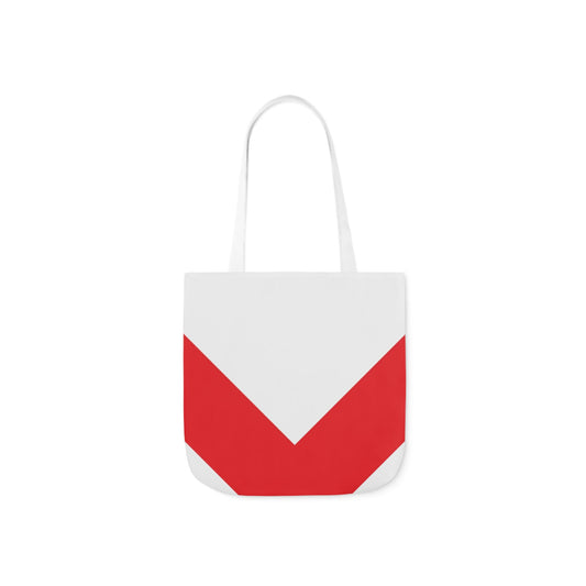 Navy Beach V Flag Canvas Tote