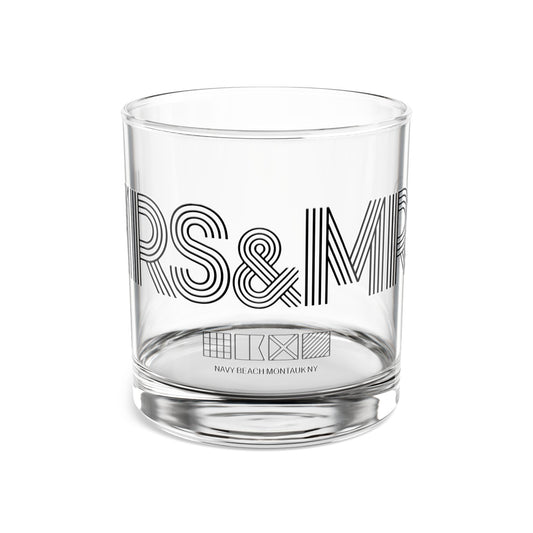Mrs & Mrs Navy Beach Weddings Rocks Glass