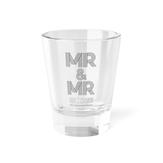 Mr & Mr Navy Beach Weddings Shot Glass