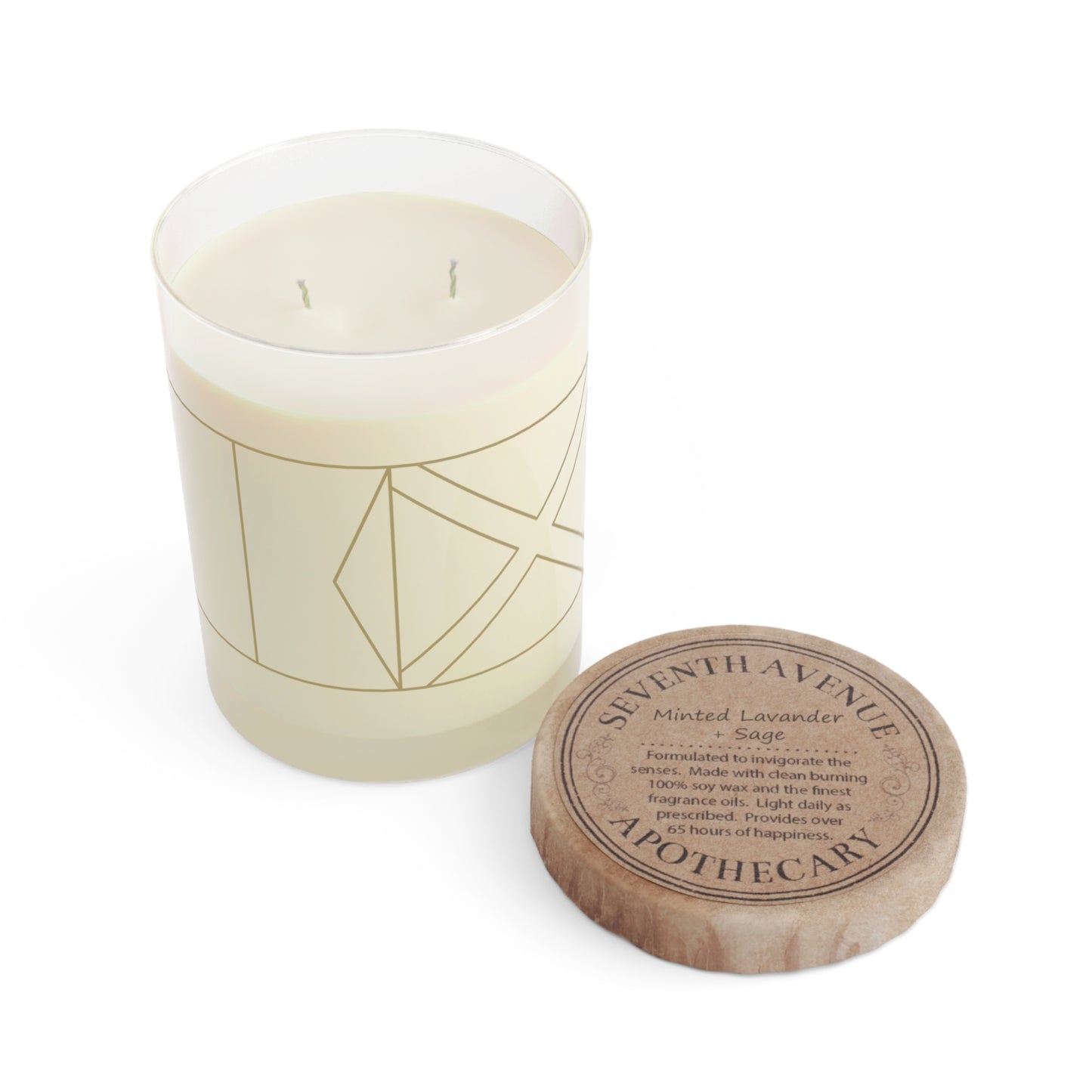 Navy Beach Golden Scented Candle