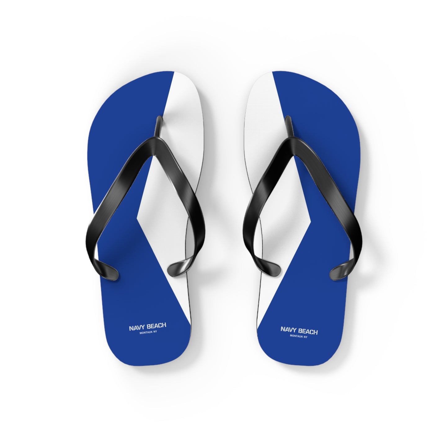 Navy Beach A Flag Flip Flops