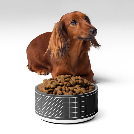 Navy Beach Black 32oz Pet Bowl