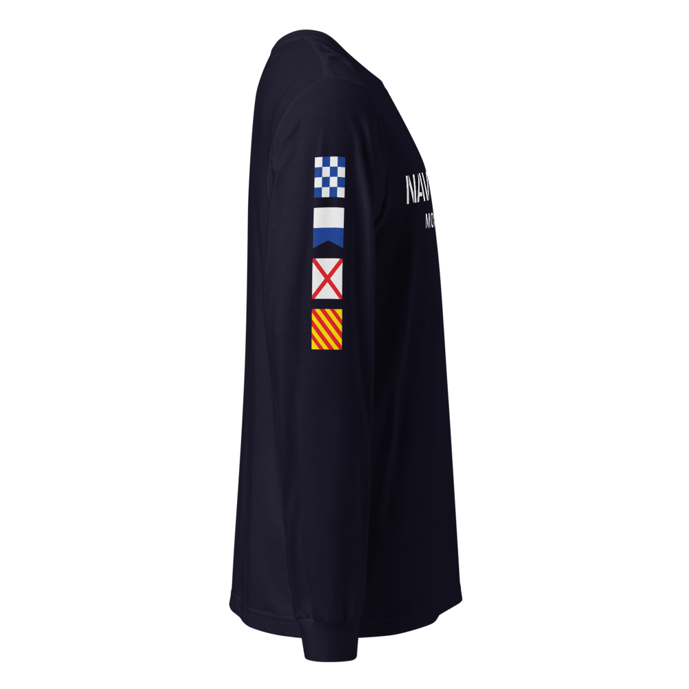 Navy Beach Dark Unisex Long Sleeve Tee